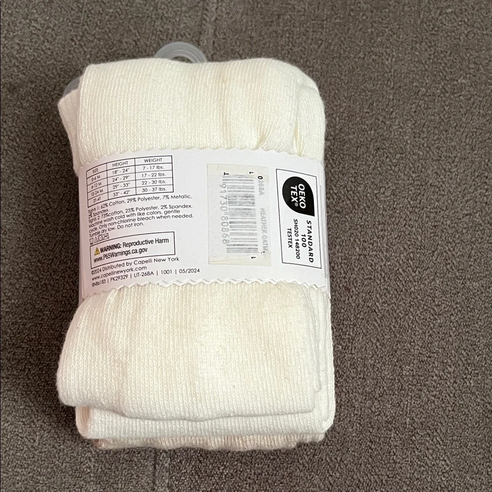 Capelli of New York Beige Cotton Tights